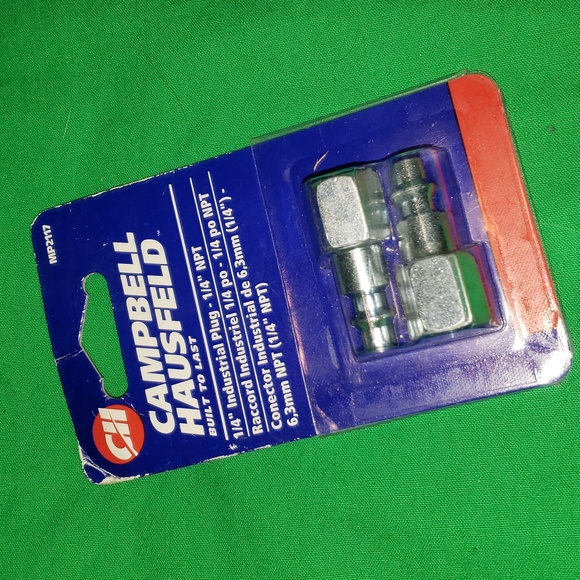 Campbell Hausfeld MP2117 1/4" I/M Plug Set (2 Pack) New Old Stock - Picture 1 of 2